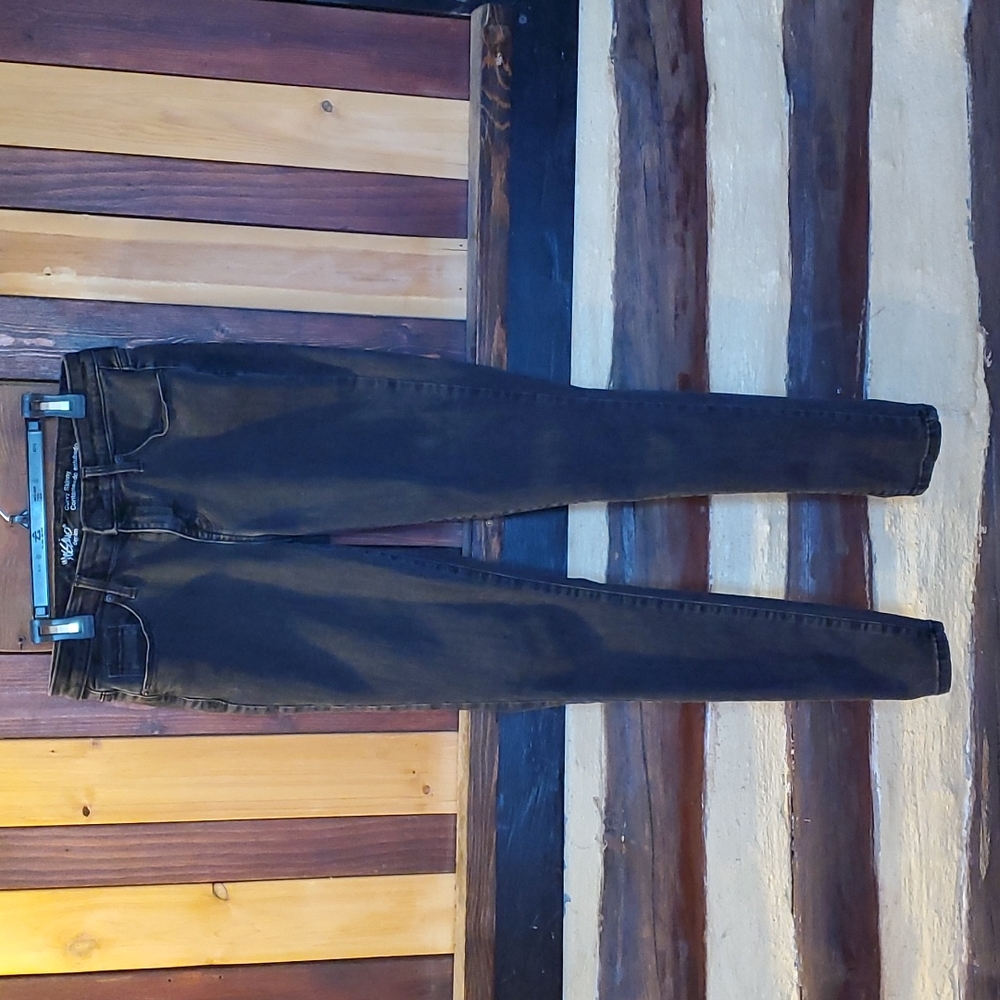 Mossimo Curvy Skinny Power Stretch Faded Black Denim Jeans